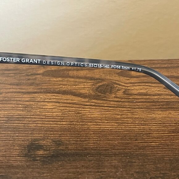 Foster Grant Design Optics Marble Gray Black Eyeglass Frames Only 53-15-140 mm - Picture 3 of 8